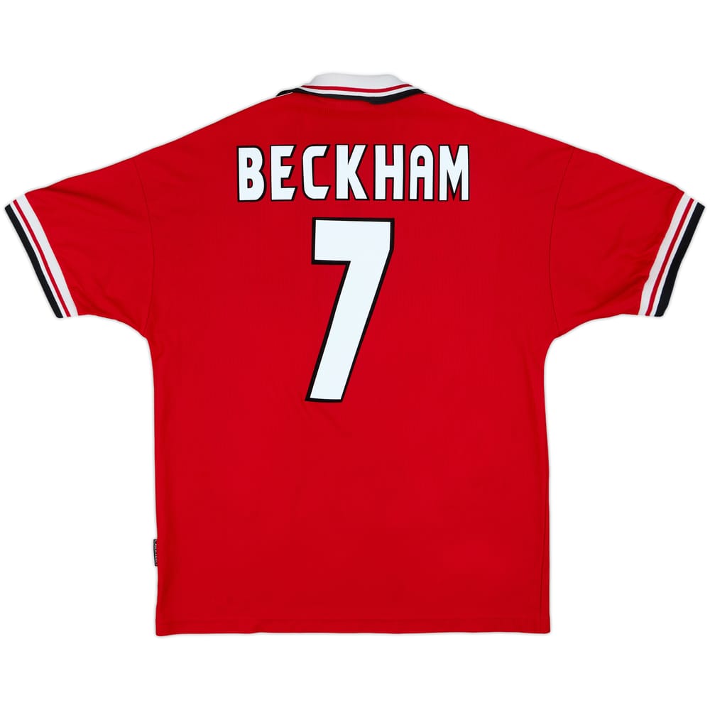 1998-00 Manchester United Home Shirt Beckham #7 - 8/10 - (L)