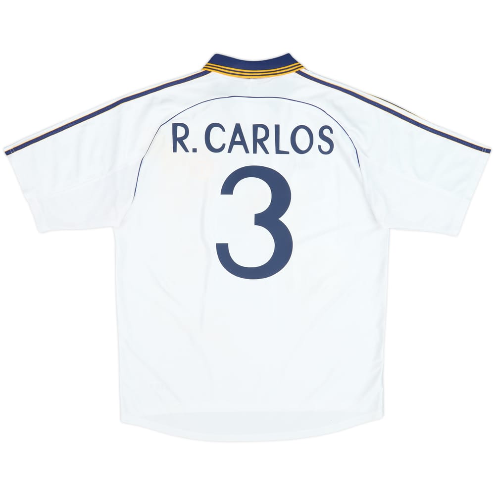 1998-00 Real Madrid Home Shirt R.Carlos #3 - 7/10 - (XL)