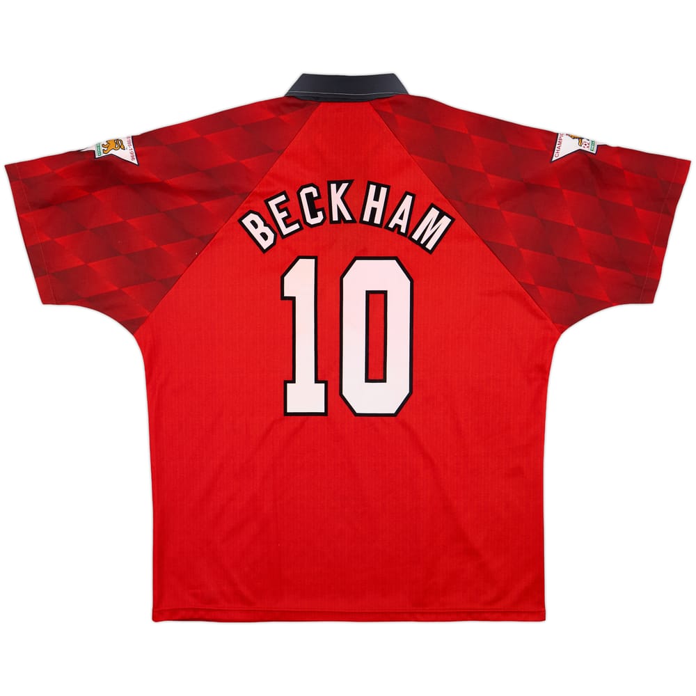 1996-98 Manchester United Home Shirt Beckham #10 - 9/10 - (XL)