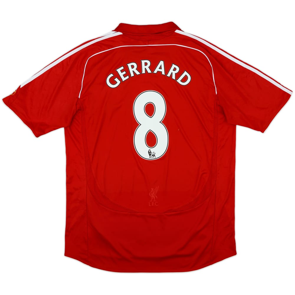 2006-08 Liverpool Home Shirt Gerrard #8 - 6/10 - (XL)