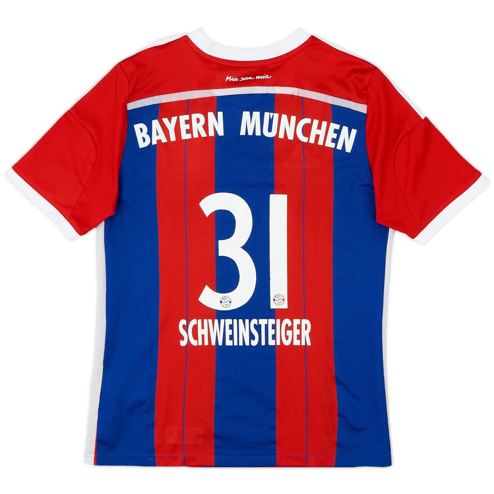 2014-15 Bayern Munich Home Shirt Schweinsteiger #31 - 8/10 - (L.Boys)