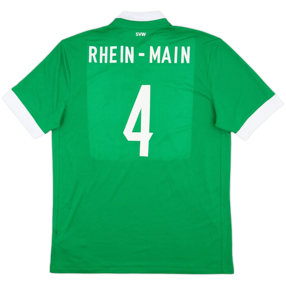 2014-15 Werder Bremen Home Shirt Rhein-Main #4 - 9/10 - (L)