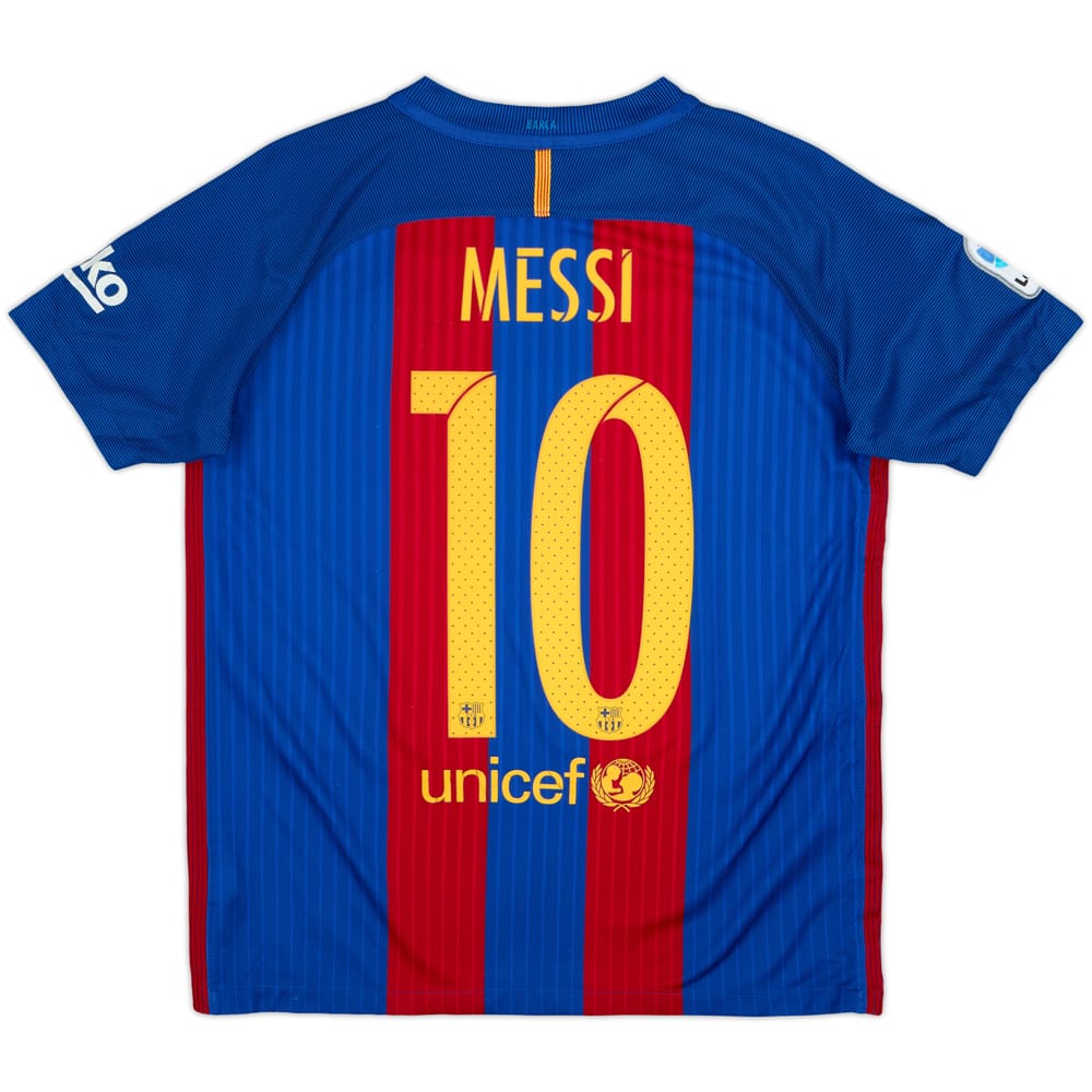 2016-17 Barcelona Home Shirt Messi #10 - 6/10 - (XL.Boys)