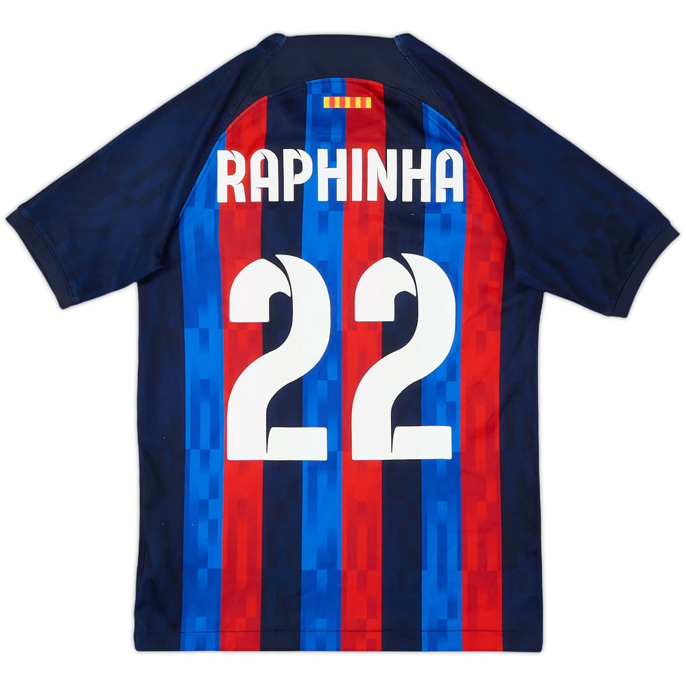 2022-23 Barcelona Home Shirt Raphinha #22 - 9/10 - (M.Boys)