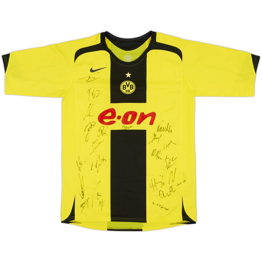 2005-06 Borussia Dortmund Squad Signed Home Shirt - 8/10 - (S)