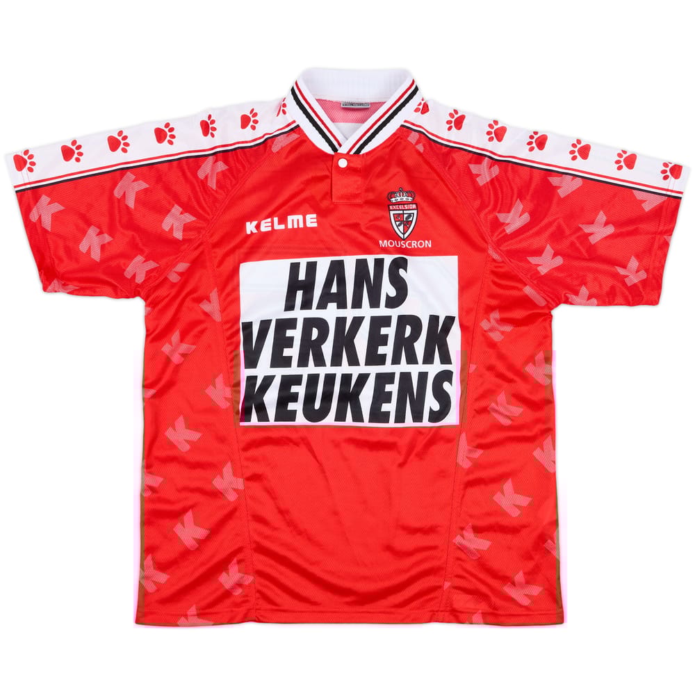 1998-99 Royal Excel Mouscron Match Issue Home Shirt #25