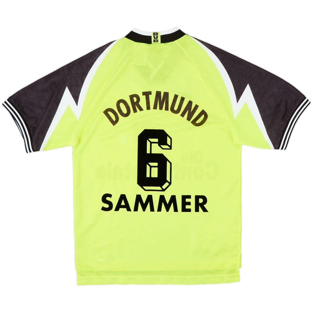 1995-96 Borussia Dortmund Home Shirt Sammer #6 - 8/10 - (S)
