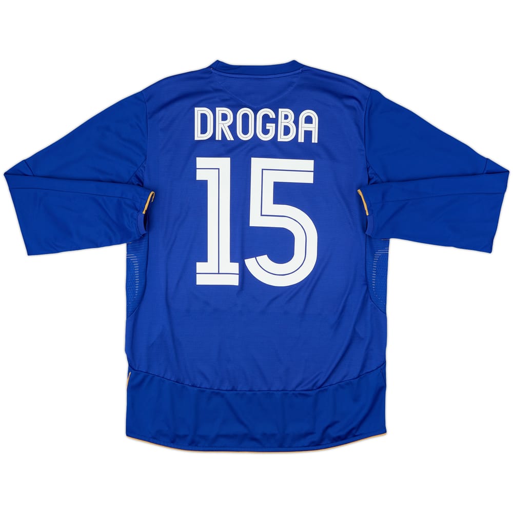 2005-06 Chelsea Centenary Home L/S Shirt Drogba #15 - 8/10 - (L)