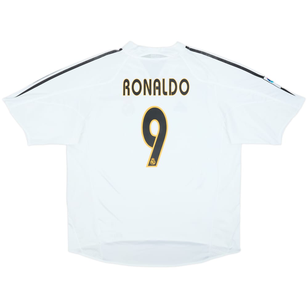 2004-05 Real Madrid Home Shirt Ronaldo #9 - 6/10 - (XXL)