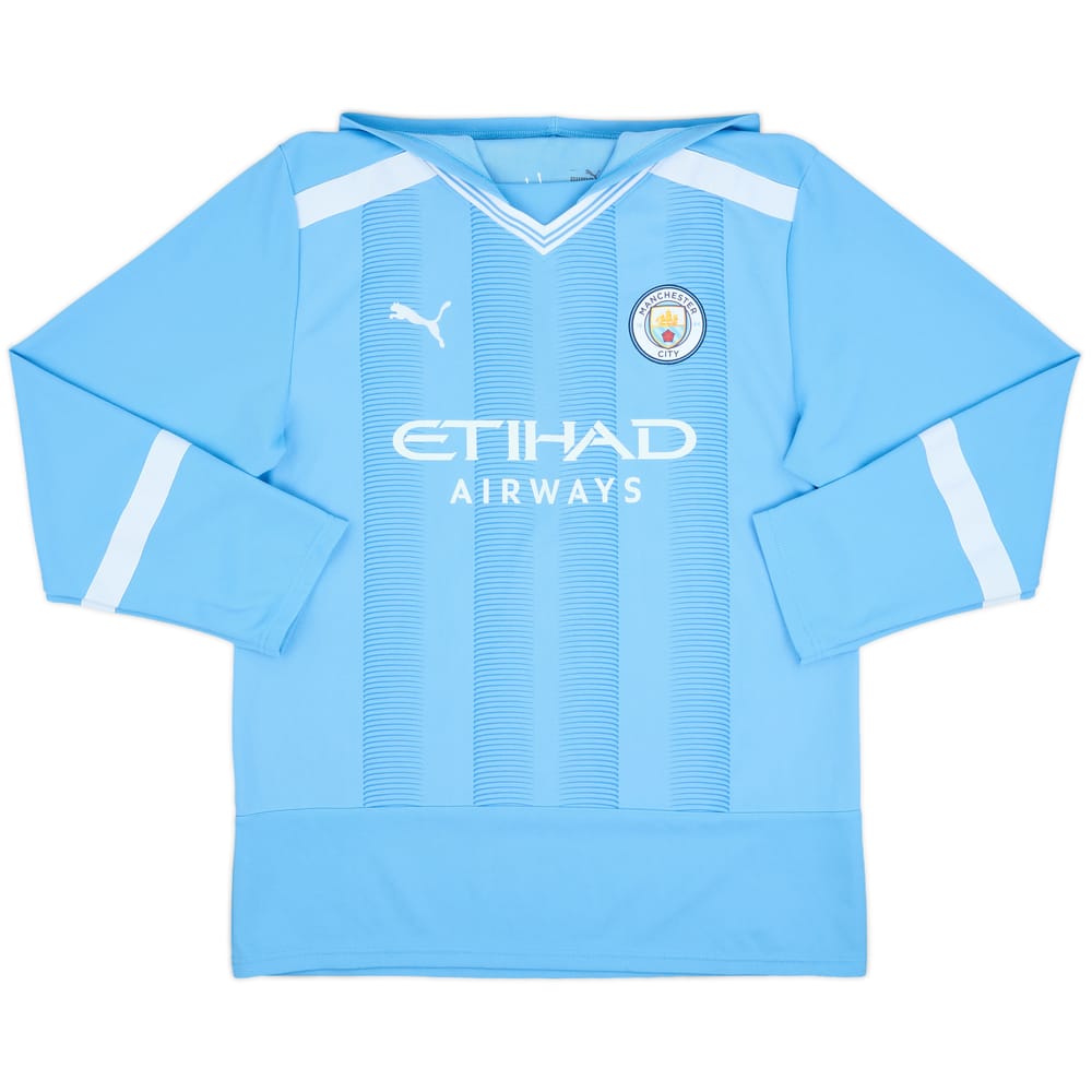 2022-23 Manchester City Puma Oversized Winter Jersey - 8/10 - (M)
