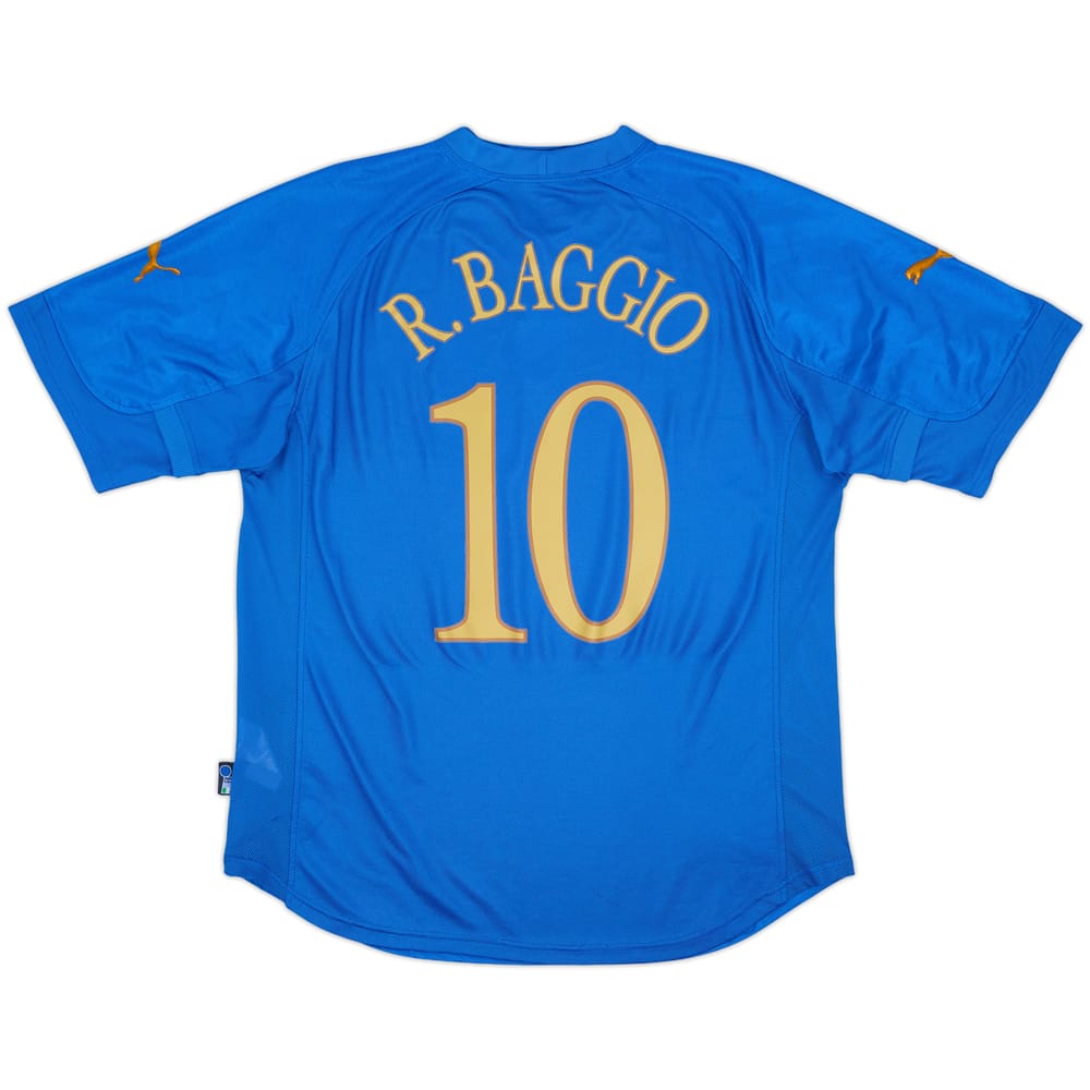 2004-06 Italy Home Shirt Baggio #10 - 5/10 - (XL)