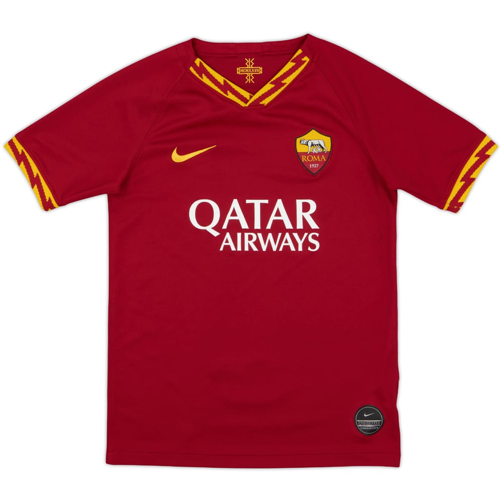 2019-20 Roma Home Shirt - 10/10 - (M.Boys)