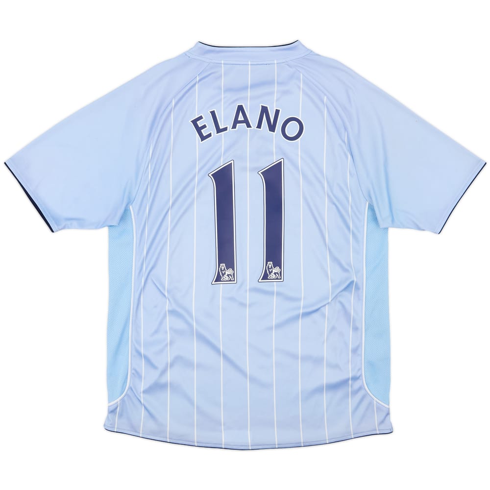 2007-08 Manchester City Home Shirt Elano #11 - 6/10 - (L)