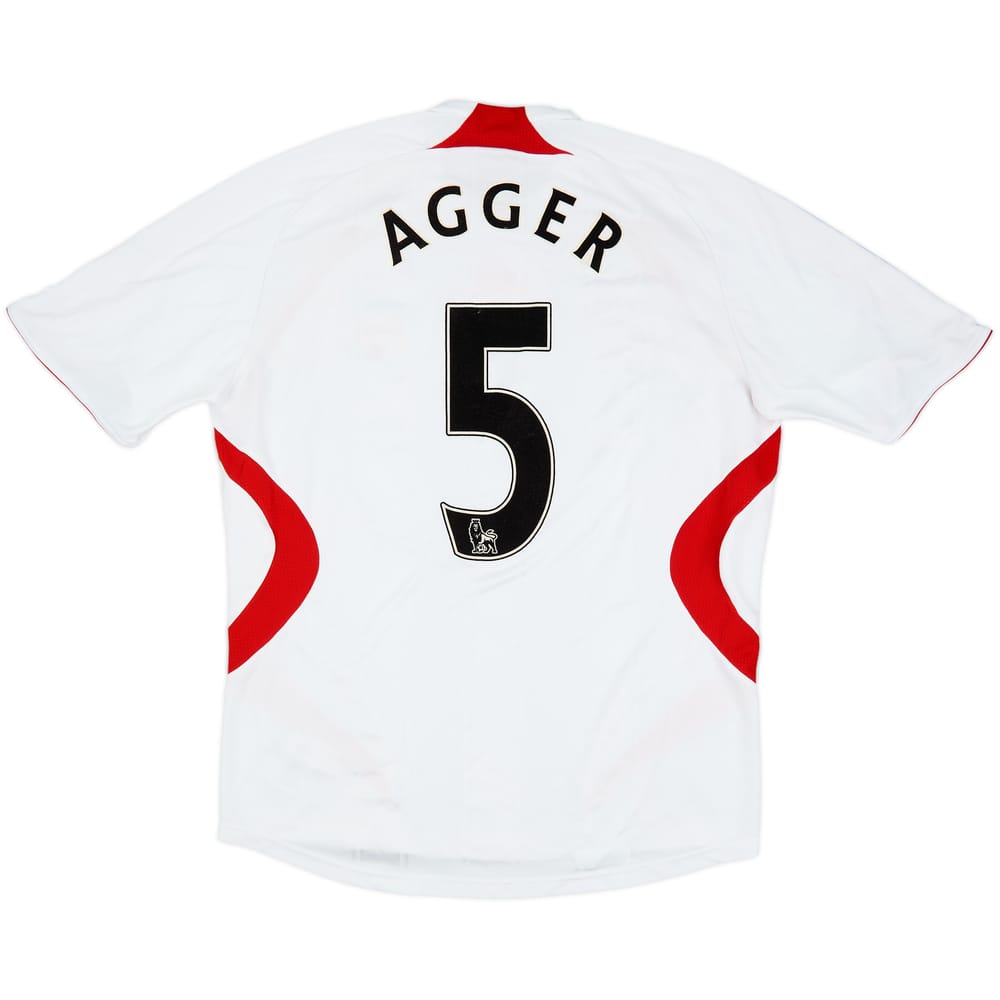 2007-08 Liverpool Away Shirt Agger #5 - 7/10 - (L)