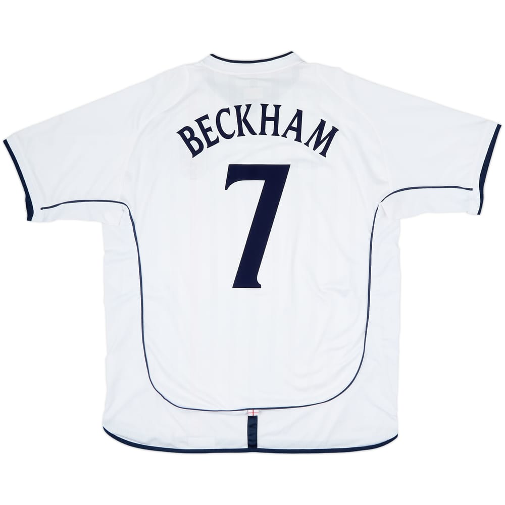 2001-03 England Home Shirt Beckham #7 - 7/10 - (XXL)