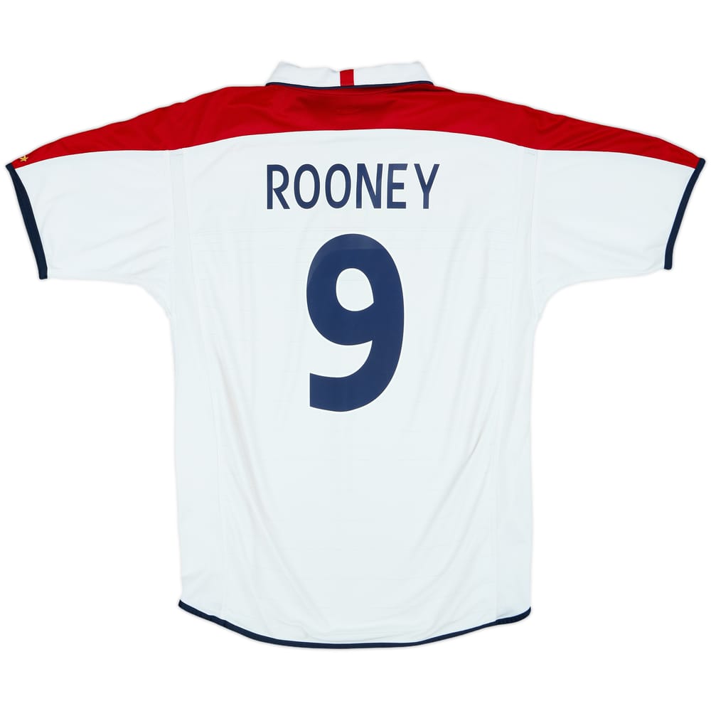 2003-05 England Home Shirt Rooney #9 - 7/10 - (XL)