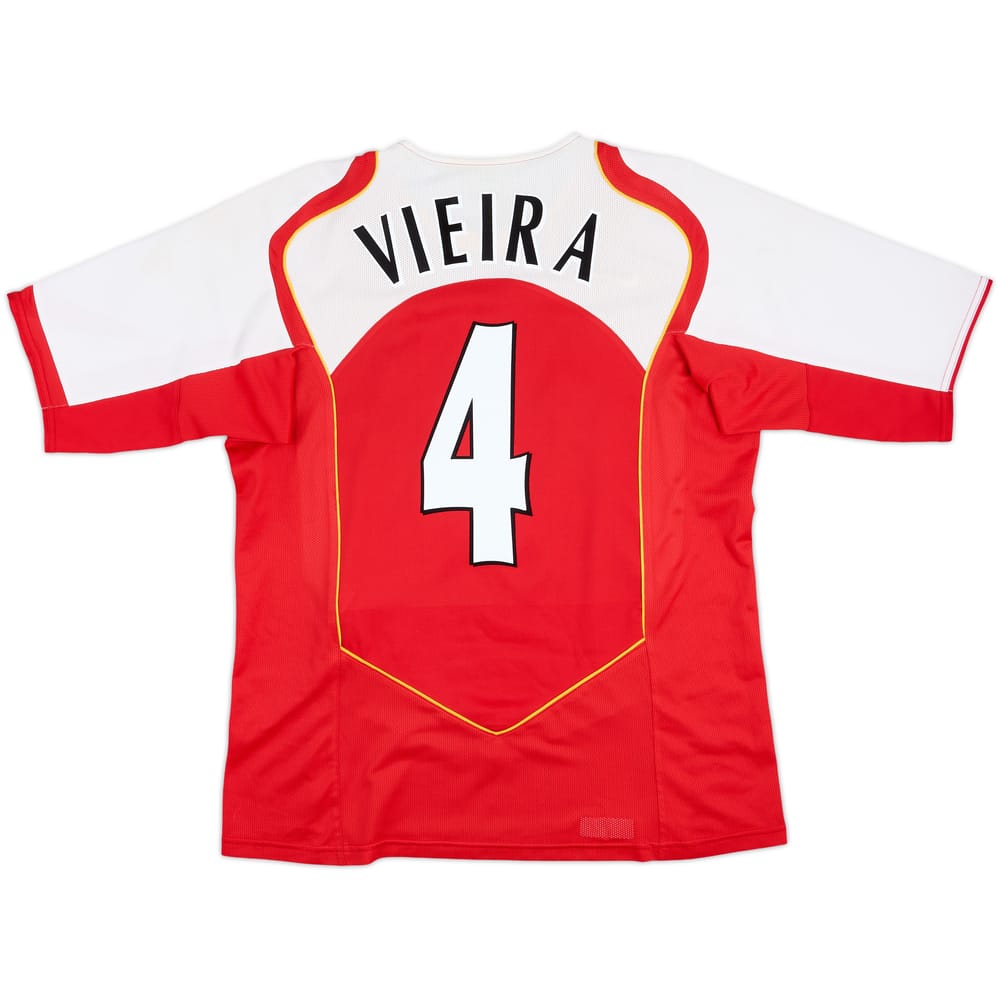 2004-05 Arsenal Home Shirt Viera #4 - 6/10 - (L)