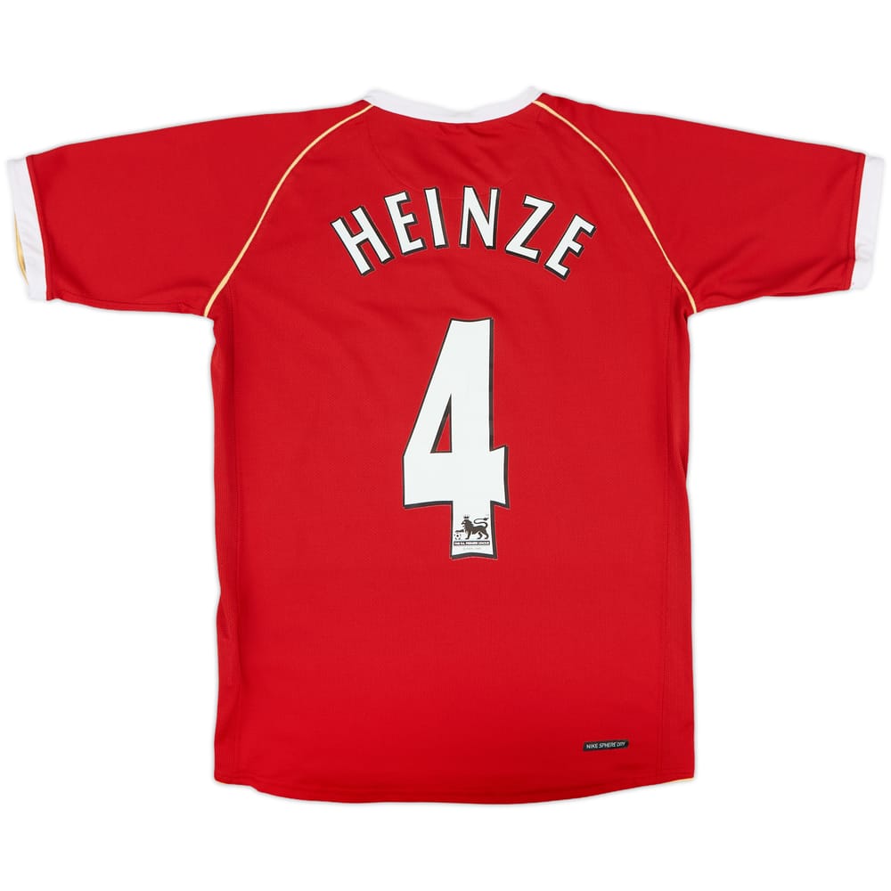 2006-07 Manchester United Home Shirt Heinze #4 - 8/10 - (XL.Boys)