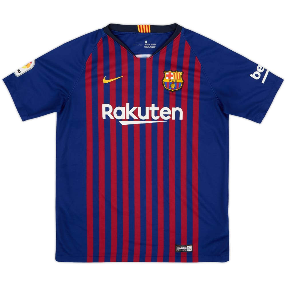 2018-19 Barcelona Home Shirt - 9/10 - (XL.Boys)