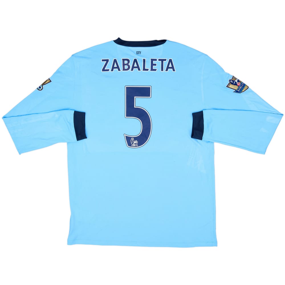 2014-15 Manchester City Home L/S Shirt Zabaleta #5 - 8/10 - (L)