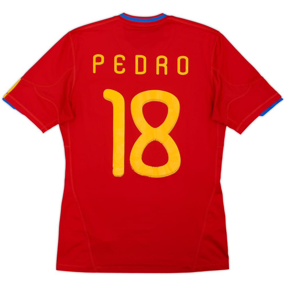 2009-10 Spain Home Shirt Pedro #18 - 5/10 - (S)
