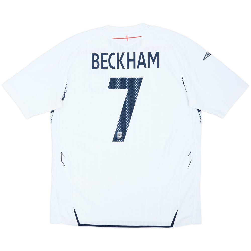 2007-09 England Home Shirt Beckham #7 - 5/10 - (XL)