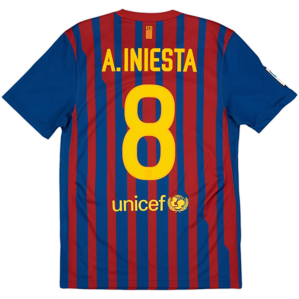 2011-12 Barcelona Home Shirt A.Iniesta #8 - 8/10 - (S)