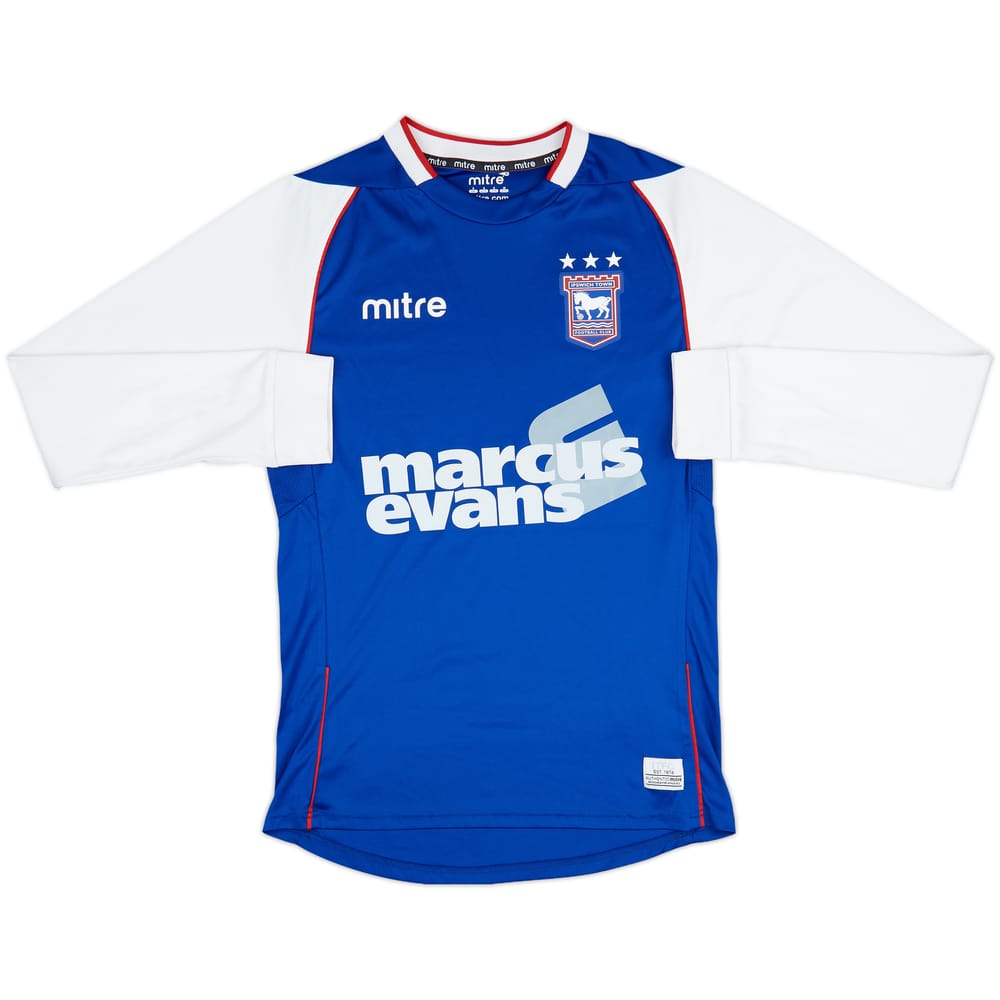 2013-14 Ipswich Town Home L/S Shirt - 7/10 - (S)