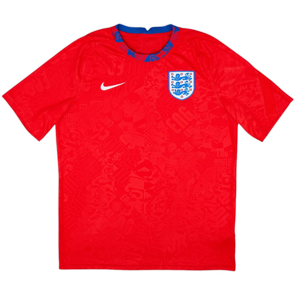 2020-22 England Nike Pre-Match Training Shirt - 8/10 - (L)