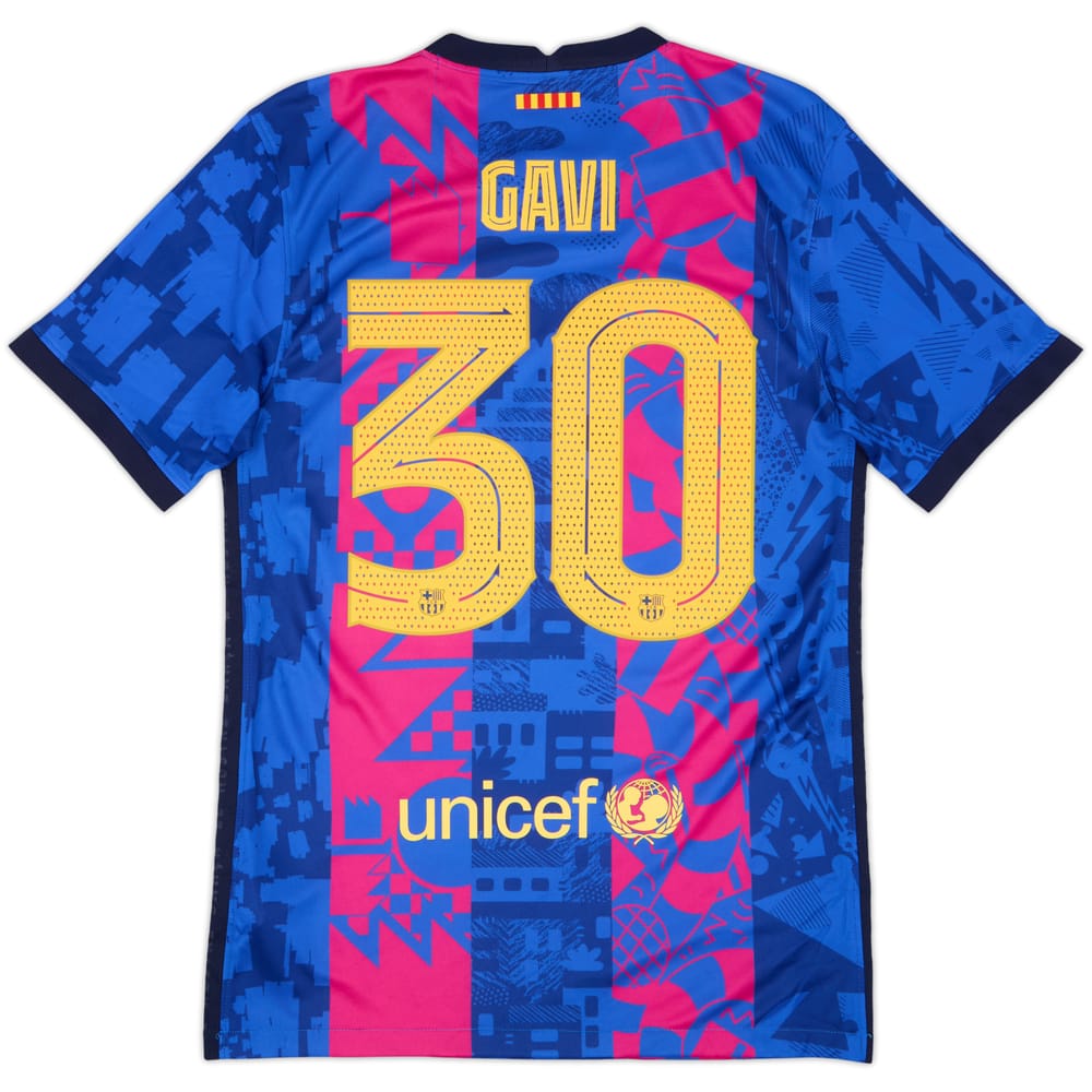 Camiseta de la tercera equipación del Barcelona 2021-22 Gavi #30 - 8/10 - (S)