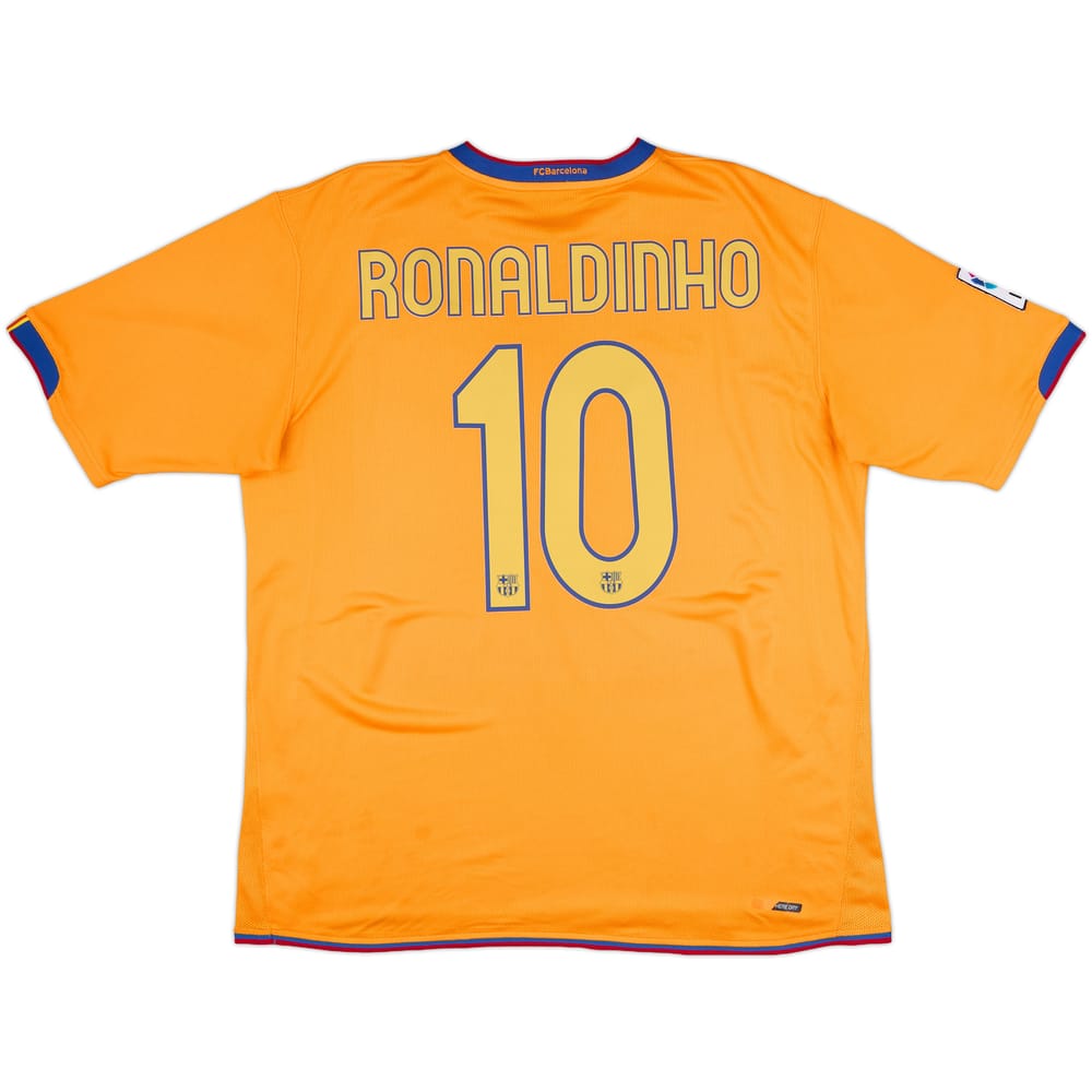 2006-08 Barcelona Away Shirt Ronaldinho #10 - 6/10 - (XL)