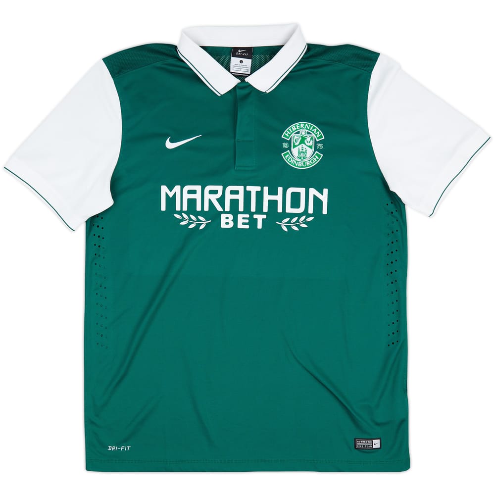 2015-16 Hibernian Authentic Home Shirt - 8/10 - (L)