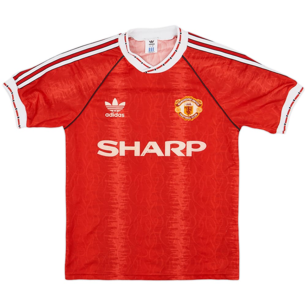 1990-92 Manchester United Home Shirt - 7/10 - (S)