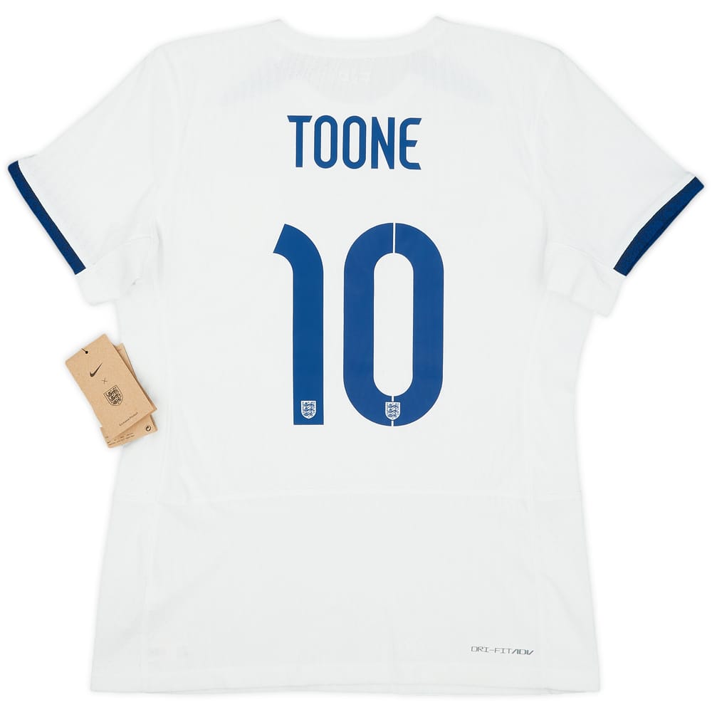 2023-24 England Authentic Women's Home Shirt Toone #10 (Women's L)