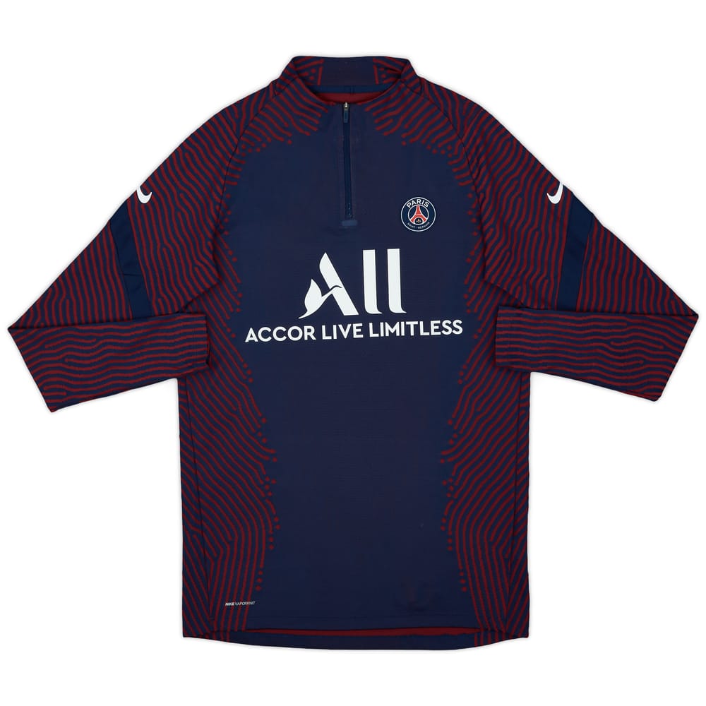 2020-21 Paris Saint-Germain Player Issue Nike Vaporknit 1/4 Zip Training Top - 7/10 - (M)