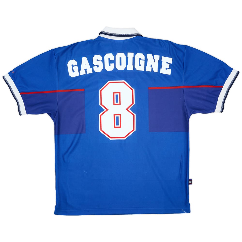 1997-99 Rangers Home Shirt Gascoigne #8 - 8/10 - (L)