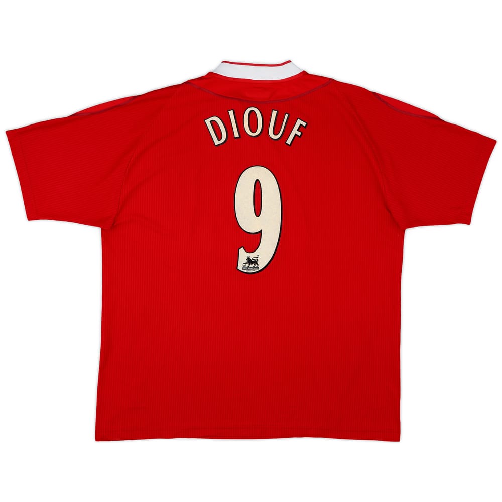 2002-04 Liverpool Home Shirt Diouf #9 - 8/10 - (XL)