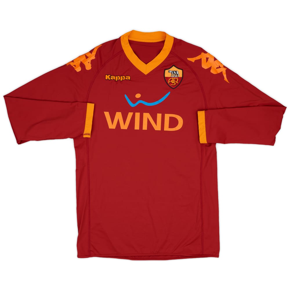 2009-10 Roma Match Issue Home L/S Shirt #5