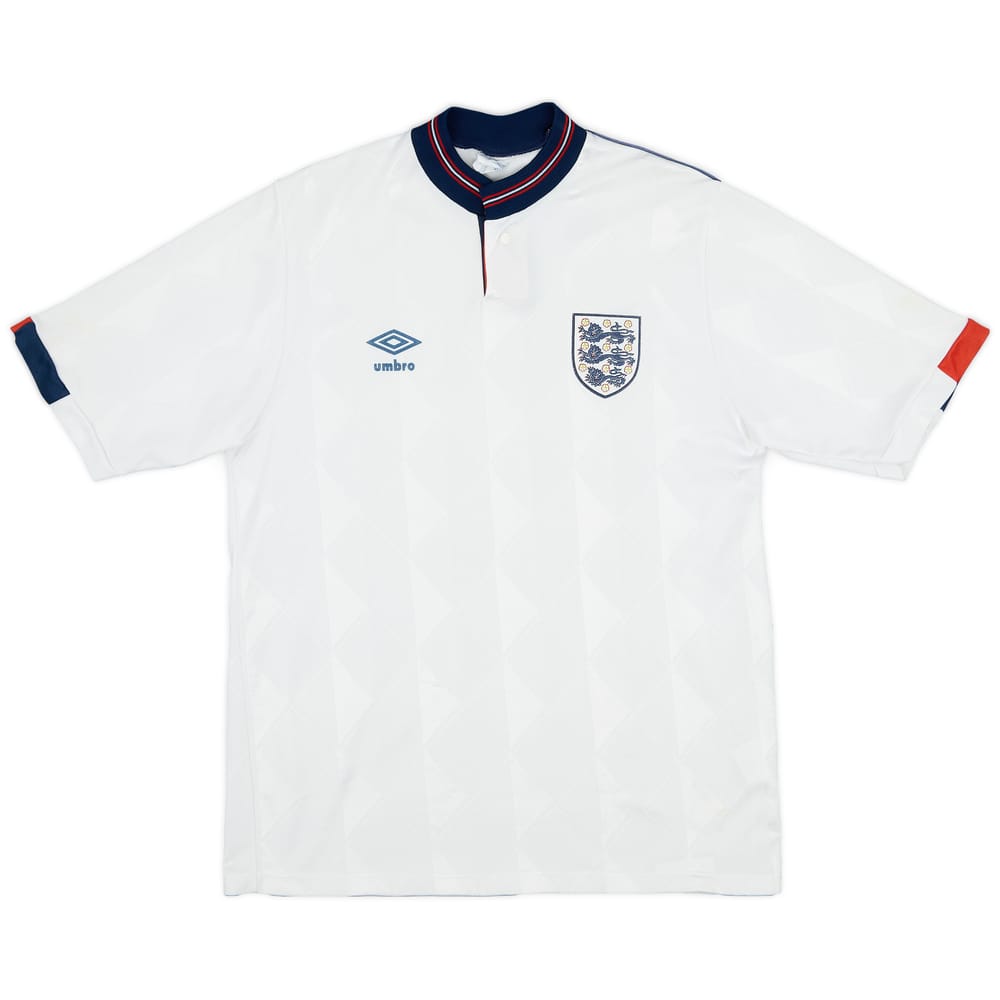 1987-90 England Home Shirt - 8/10 - (L)