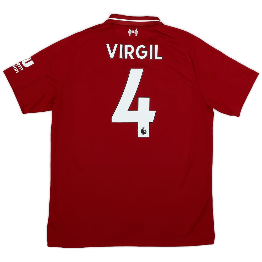 2018-19 Liverpool Home Shirt Virgil #4 - 6/10 - (L)