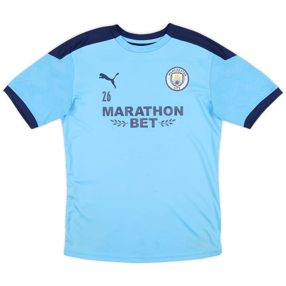 2020-21 Manchester City Player Issue Training Shirt #26 (Mahrez) - As New - (S)