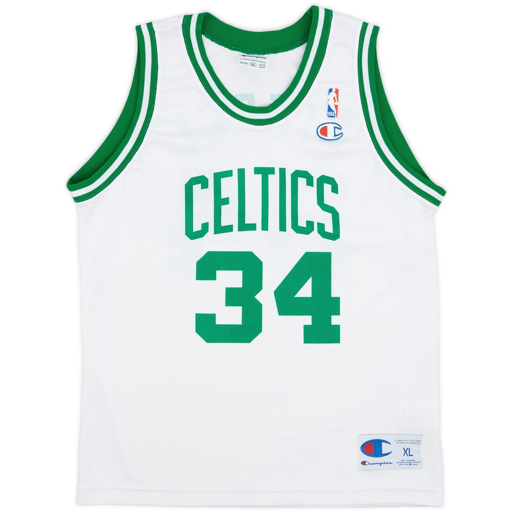 1998-06 Boston Celtics Pierce #34 Champion Home Jersey - 8/10 - (XL.Boys)