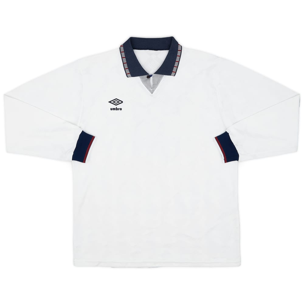 1990 Umbro Template L/S Shirt (England) #3 - 7/10 - (XL)