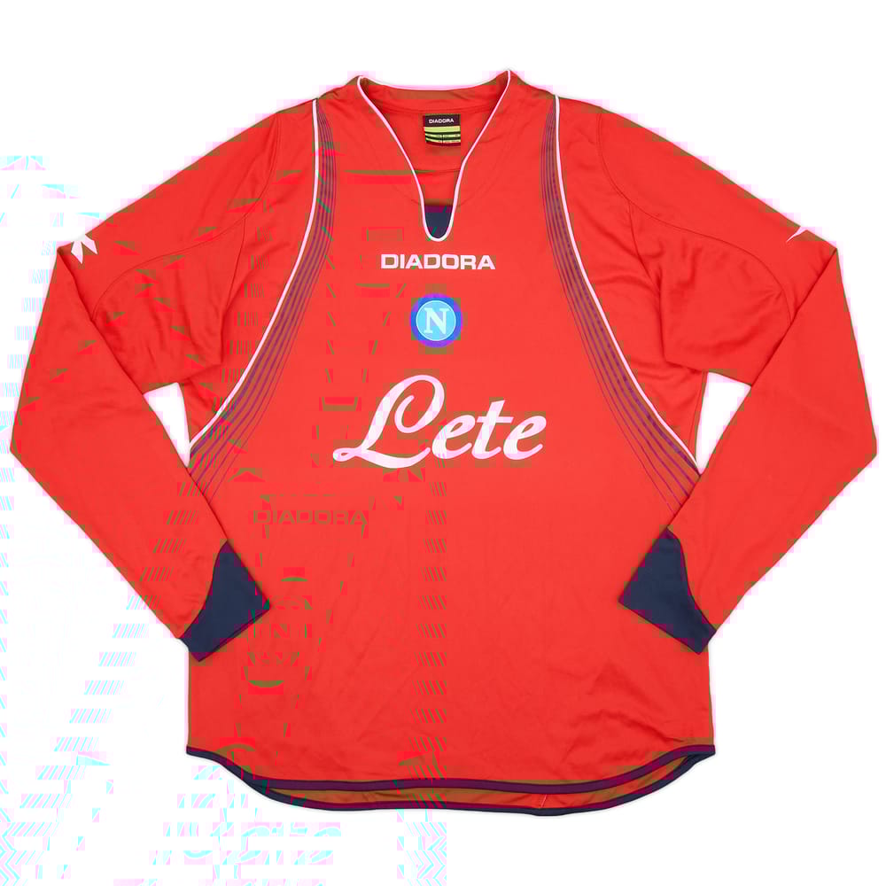 2007-08 Napoli Away L/S Shirt - 7/10 - (XL)