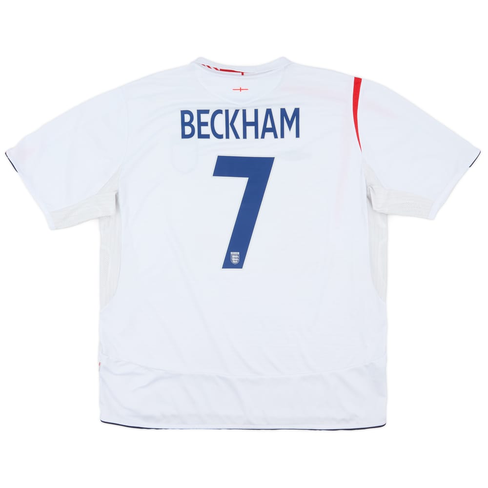 2005-07 England Home Shirt Beckham #7 - 6/10 - (3XL)