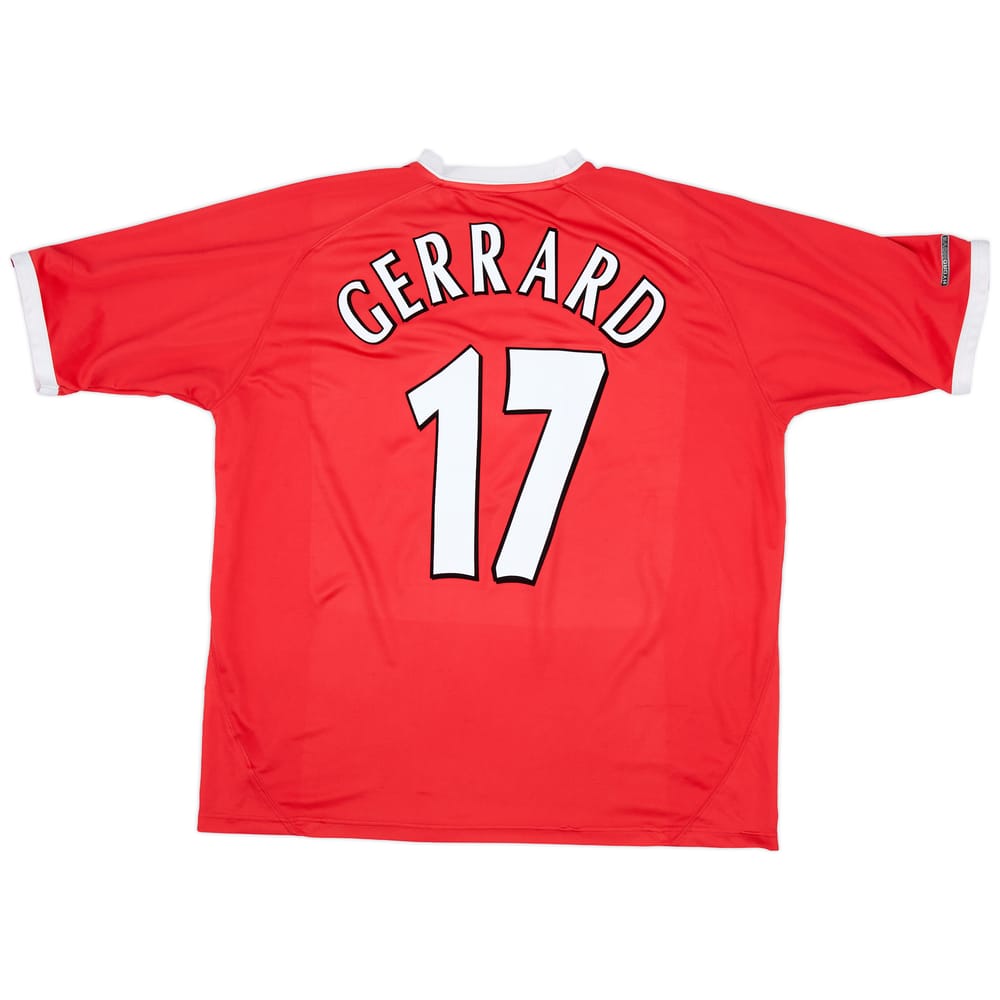 2001-03 Liverpool CL Shirt Gerrard #17 - 6/10 - (XL)