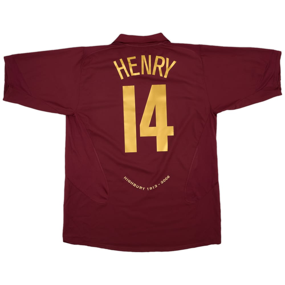 2005-06 Arsenal Home Shirt Henry #14 - 9/10 - (XL)