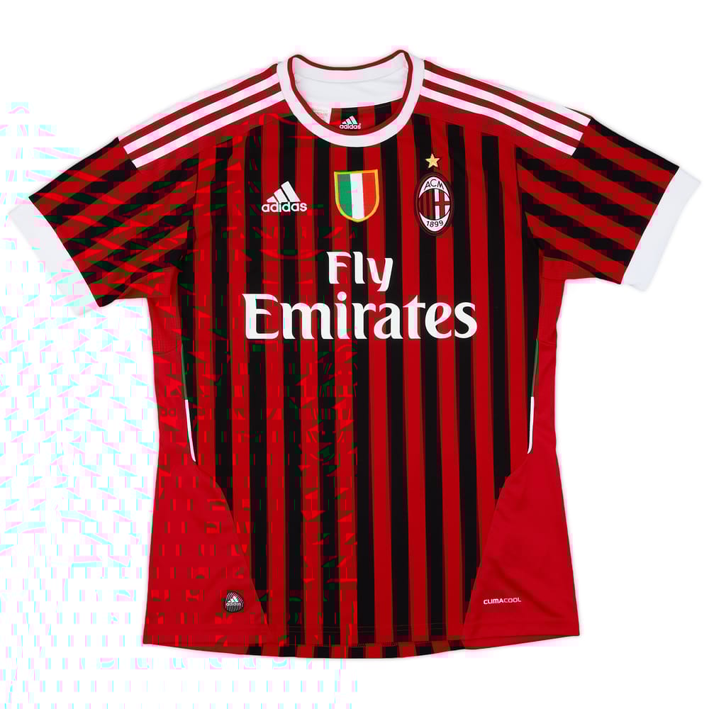 2011-12 AC Milan Home Shirt - 7/10 - (XL.Boys)