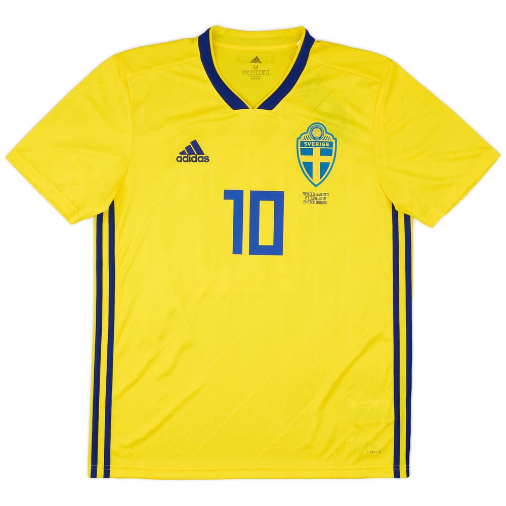 2018 Sweden Player Issue Home Shirt #10 (v Mexico)