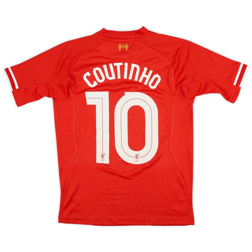 2013-14 Liverpool Home Shirt Coutinho #10 - 10/10 - (XL.Boys)